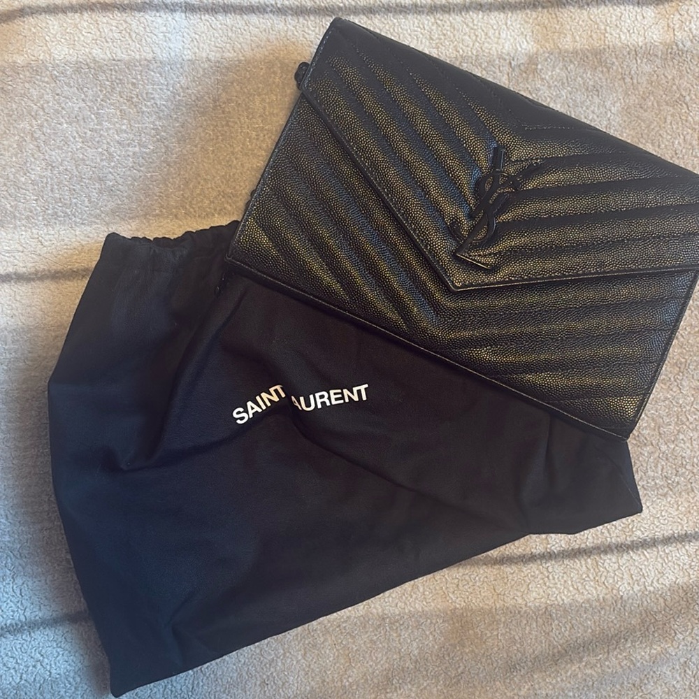 YSL Envelope Wallet Chain Crossbody Bag